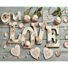 Charger l'image dans la galerie, Ensemble de lettres rondes - peinture en diamant complet - 40x30cm