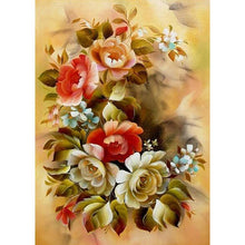 Charger l'image dans la galerie, Fleurs rétro - peinture en diamant complet - 40x30cm