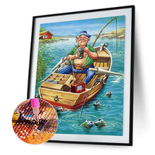 Charger l'image dans la galerie, Homme de pêche - peinture complète de diamant - 40x30cm