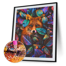 Charger l'image dans la galerie, Feuilles d’animal renard - peinture diamant pleine - 30x40cm