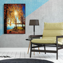 Charger l'image dans la galerie, Bord de la rivière d’automne - peinture en diamant complet - 30x40cm