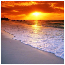 Charger l'image dans la galerie, Lever de soleil d’eau de mer - peinture complète de diamant - 30x30cm