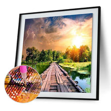 Charger l'image dans la galerie, Pont de village - peinture en diamant complet - 30x30cm