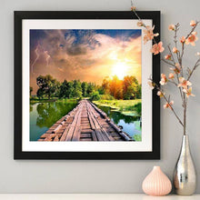 Charger l'image dans la galerie, Pont de village - peinture en diamant complet - 30x30cm