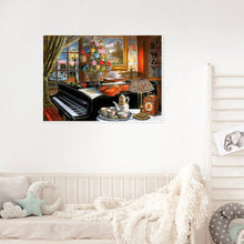 Charger l'image dans la galerie, Famille de musique - peinture en diamant complet - 30x40cm