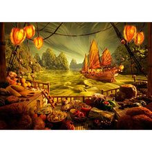 Charger l'image dans la galerie, Bateau de nourriture - peinture complète de diamant - 30x40cm