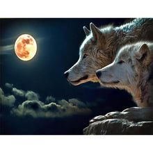 Charger l'image dans la galerie, Loups de nuit - peinture en diamant complet - 30x40cm