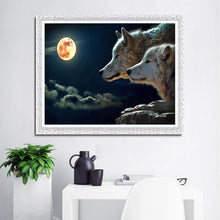 Charger l'image dans la galerie, Loups de nuit - peinture en diamant complet - 30x40cm
