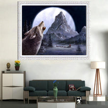 Charger l'image dans la galerie, Loup hurlant - peinture de diamant complète - 30x40cm