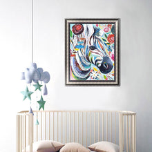 Charger l'image dans la galerie, Zèbre coloré - peinture complète de diamant - 30x40cm