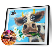 Charger l'image dans la galerie, Vache drôle - peinture en diamant complet - 30x40cm