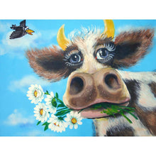 Charger l'image dans la galerie, Vache drôle - peinture en diamant complet - 30x40cm