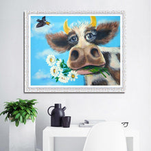 Charger l'image dans la galerie, Vache drôle - peinture en diamant complet - 30x40cm