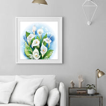 Charger l'image dans la galerie, Mur de fleur de Calla - peinture complète de diamant - 30x30cm