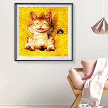 Charger l'image dans la galerie, Chat heureux - peinture en diamant complet - 30x30cm