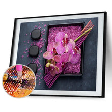 Charger l'image dans la galerie, Fleur pourpre - peinture en diamant complet - 40x30cm