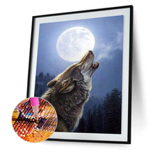 Charger l'image dans la galerie, Loup hurlant - peinture en diamant complet - 40x30cm