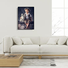 Charger l'image dans la galerie, Garçon d’animal - peinture complète de diamant - 30x40cm