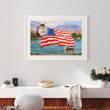 Charger l'image dans la galerie, Drapeau national - peinture en diamant complet - 40x30cm