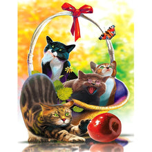 Charger l'image dans la galerie, Chats animaux - peinture en diamant complet - 30x40cm