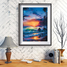 Charger l'image dans la galerie, Vagues de roulement - diamant rond complet - 30x40cm