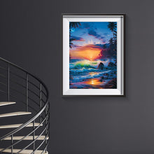 Charger l'image dans la galerie, Vagues de roulement - diamant rond complet - 30x40cm