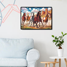 Charger l'image dans la galerie, Cheval de course - diamant rond complet - 40x30cm