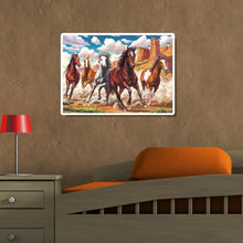 Charger l'image dans la galerie, Cheval de course - diamant rond complet - 40x30cm