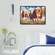 Charger l'image dans la galerie, Cheval de course - diamant rond complet - 40x30cm