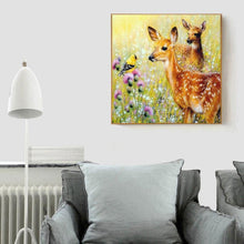 Charger l'image dans la galerie, Cerf d’herbe - diamant rond complet - 30x30cm