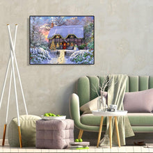 Charger l'image dans la galerie, Maison de Noël - diamant rond complet - 30x40cm