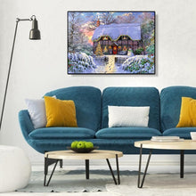 Charger l'image dans la galerie, Maison de Noël - diamant rond complet - 30x40cm