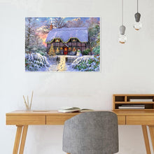 Charger l'image dans la galerie, Maison de Noël - diamant rond complet - 30x40cm