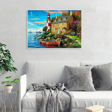 Charger l'image dans la galerie, Maison de bord de mer - diamant rond complet - 30x40cm