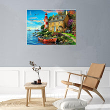 Charger l'image dans la galerie, Maison de bord de mer - diamant rond complet - 30x40cm