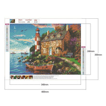 Charger l'image dans la galerie, Maison de bord de mer - diamant rond complet - 30x40cm