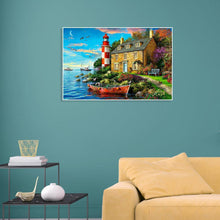 Charger l'image dans la galerie, Maison de bord de mer - diamant rond complet - 30x40cm