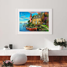 Charger l'image dans la galerie, Maison de bord de mer - diamant rond complet - 30x40cm