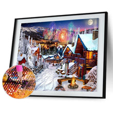 Charger l'image dans la galerie, Feux d’artifice d’hiver - diamant rond complet - 30x40cm