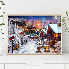 Charger l'image dans la galerie, Feux d’artifice d’hiver - diamant rond complet - 30x40cm