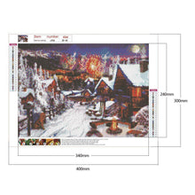 Charger l'image dans la galerie, Feux d’artifice d’hiver - diamant rond complet - 30x40cm