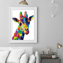 Charger l'image dans la galerie, Girafe de couleur - peinture complète de diamant - 50x40cm
