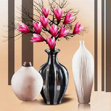 Charger l'image dans la galerie, Vase - peinture en diamant ronde - 45x45cm