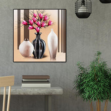 Charger l'image dans la galerie, Vase - peinture en diamant ronde - 45x45cm