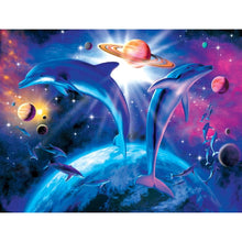 Charger l'image dans la galerie, Cheval de dauphin - peinture complète de diamant - 30x40cm