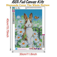Charger l'image dans la galerie, Lapin dans la stupéfaction - diamant rond complet - 30x40cm