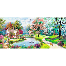 Charger l'image dans la galerie, Paysage animal - diamant rond complet - 100x50cm