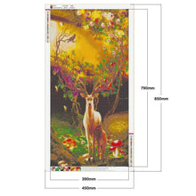 Charger l'image dans la galerie, Cerf de fleurs - peinture complète de diamant - 85x45cm