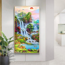 Charger l'image dans la galerie, Chute d’eau - peinture complète en diamant - 85x45cm
