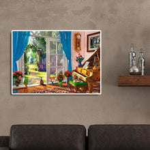 Charger l'image dans la galerie, Cour de chat - diamant rond complet - 40x30cm